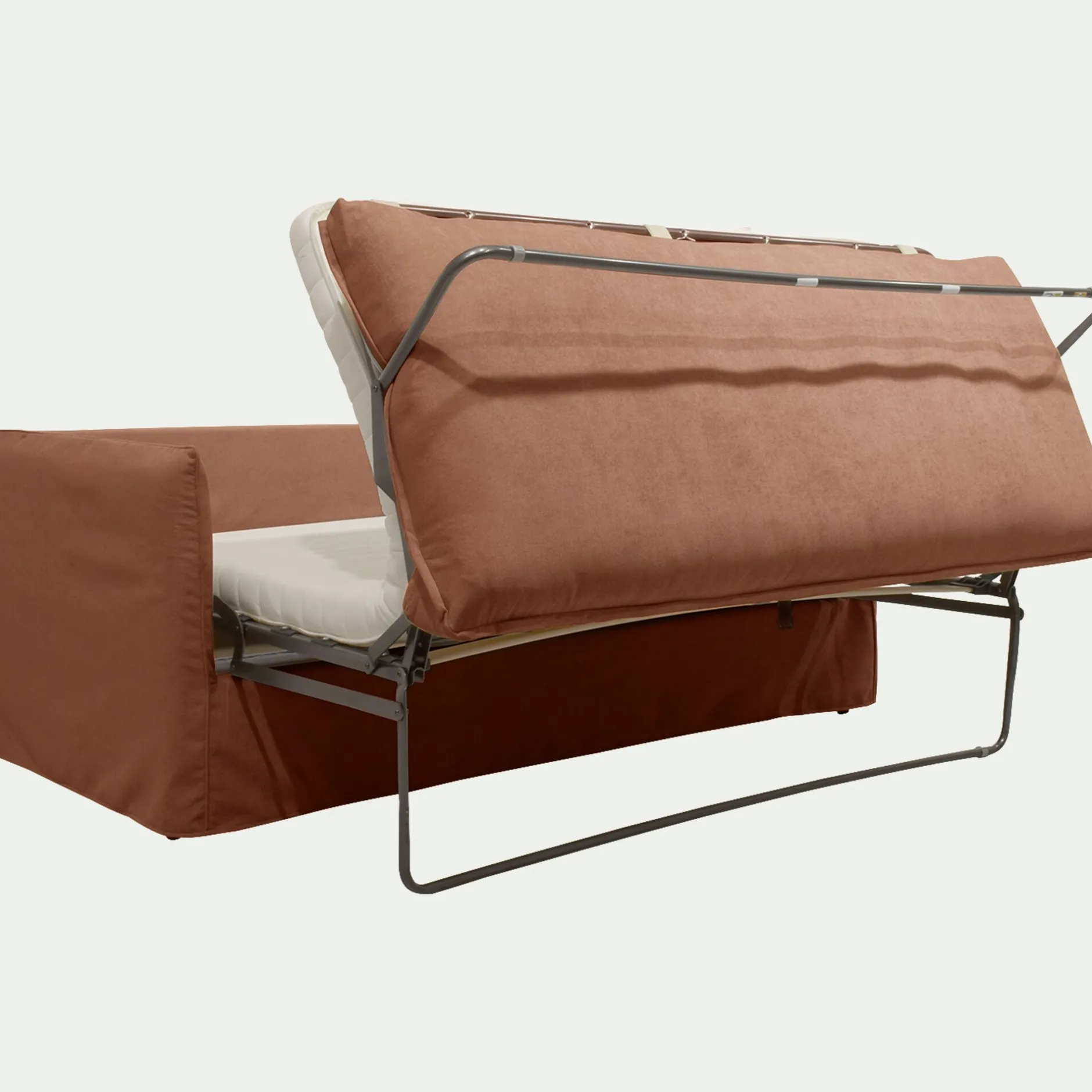 Canapé 3 Places*alinea Canapé 3 places convertible en tissu wind - terracotta Marron