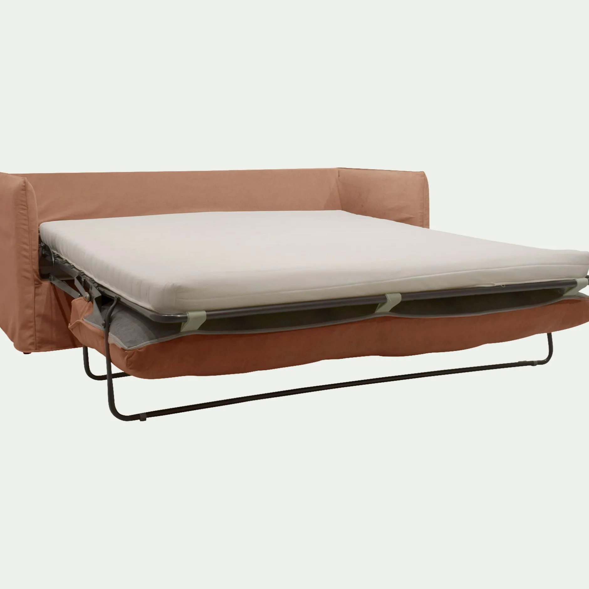 Canapé 3 Places*alinea Canapé 3 places convertible en tissu wind - terracotta Marron