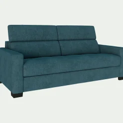 Canapé En Tissu|Canapé 3 Places*alinea Canapé 3 places convertible matelas Bultex en tissu monclar avec accoudoirs 15cm - niolon Bleu