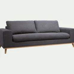 Canapé 4 Places*alinea Canapé 4 places convertible en tissu Cosmo - Gris anthracite