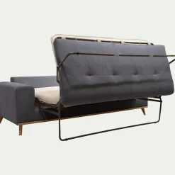 Canapé 4 Places*alinea Canapé 4 places convertible en tissu Cosmo - Gris anthracite