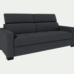 Canapé En Tissu|Canapé Convertible*alinea Canapé 3 places convertible en tissus pop avec accoudoirs 15cm - anthracite Gris