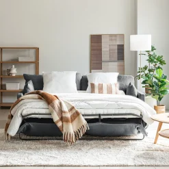 Canapé 4 Places*alinea Canapé 4 places convertible en tissu - Gris ardoise