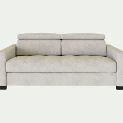 Canapé 2 Places|Canapé Convertible*alinea Canapé 2 places convertible en tissu monclar avec accoudoirs 15cm - roucas Beige