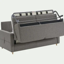 Canapé En Tissu|Canapé 3 Places*alinea Canapé 3 places convertible en tissu matelas densité 25kg/m3 - anthracite Gris