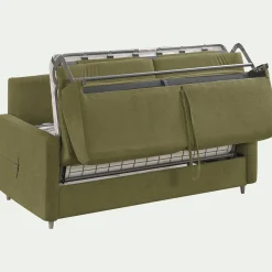 Canapé 4 Places*alinea Canapé 4 places convertible en tissu Stella densité 25kg/m3 - Vert cèdre