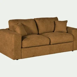 Canapé En Velours|Canapé 3 Places*alinea Canapé 3 places convertible en tissu chenille benjo - argan Jaune