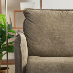 Canapé 4 Places*alinea Canapé 4 places convertible en tissu avec matelas densité 35kg/m3 - roucas Beige