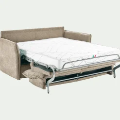 Canapé 4 Places*alinea Canapé 4 places convertible en tissu avec matelas densité 35kg/m3 - roucas Beige