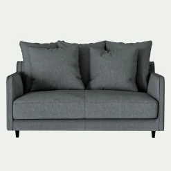 Canapé En Lin|Canapé En Tissu*alinea Canapé 2 places convertible matelas Bultex tissu mixte - ardoise Gris