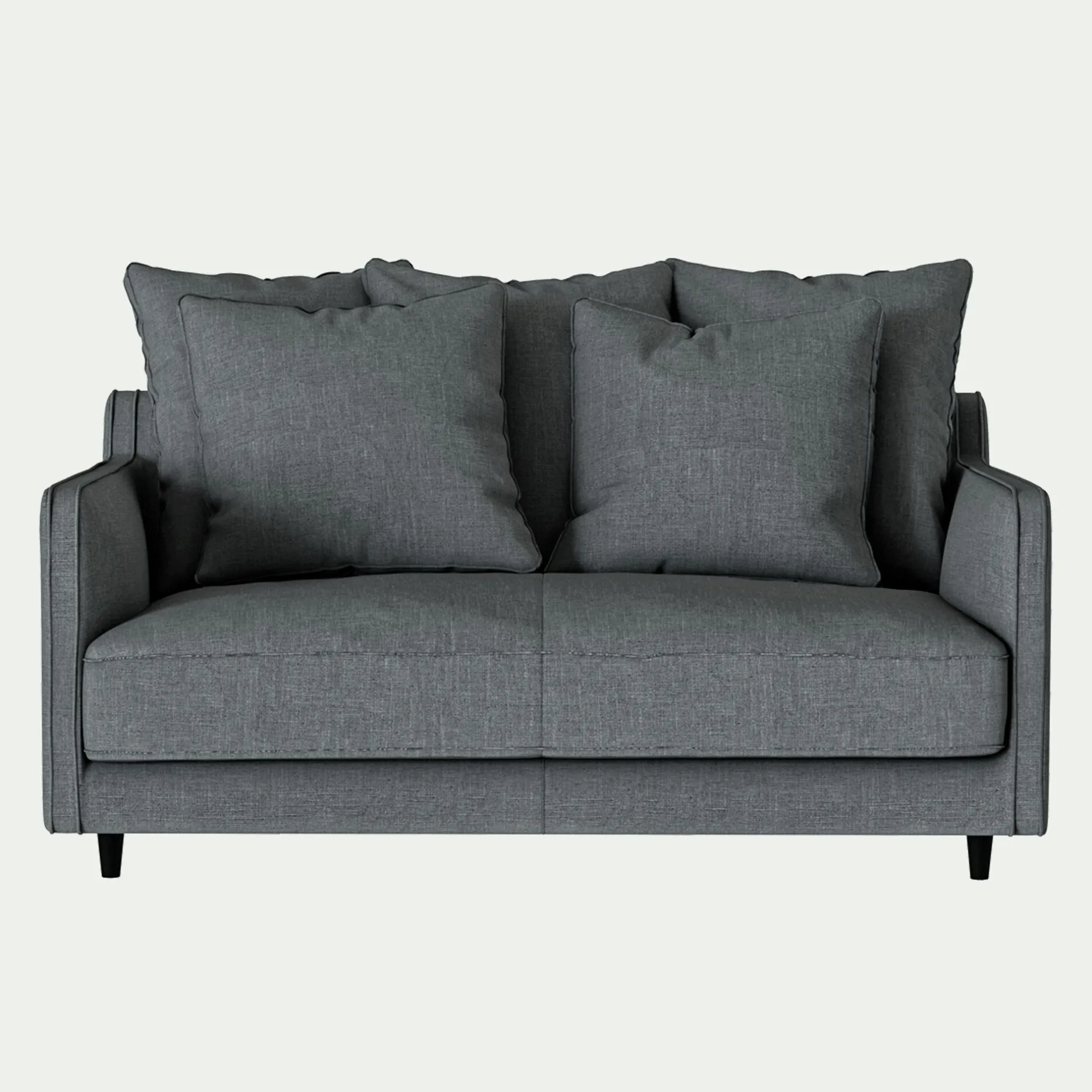 Canapé En Lin|Canapé En Tissu*alinea Canapé 2 places convertible matelas Bultex tissu mixte - ardoise Gris