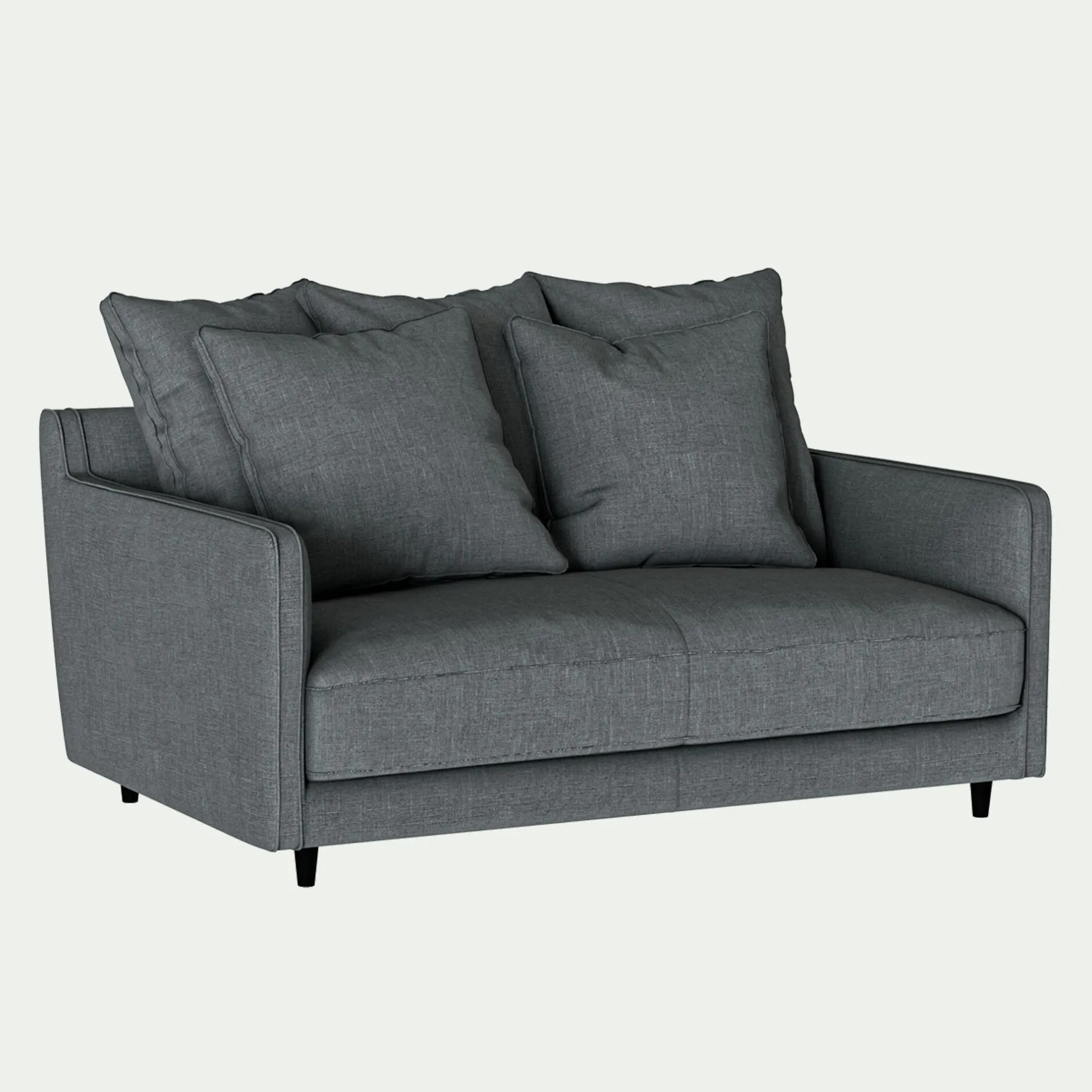 Canapé En Lin|Canapé En Tissu*alinea Canapé 2 places convertible matelas Bultex tissu mixte - ardoise Gris