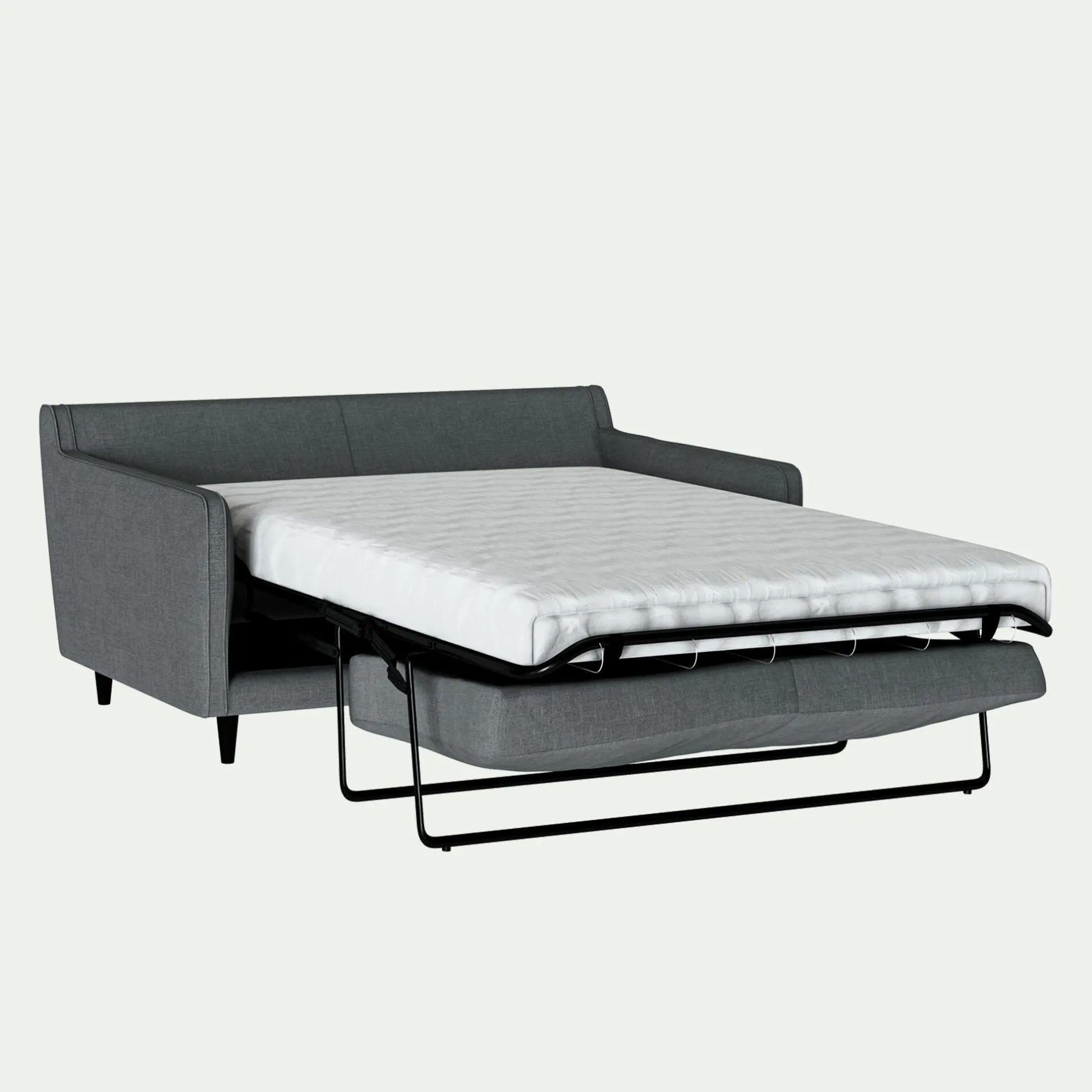 Canapé En Lin|Canapé En Tissu*alinea Canapé 2 places convertible matelas Bultex tissu mixte - ardoise Gris