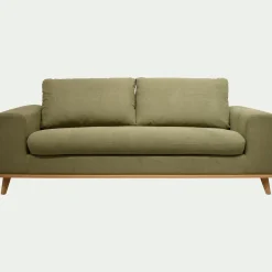 Canapé En Tissu|Canapé 3 Places*alinea Canapé 3 places conible en tissu Cosmo - kaki Vert