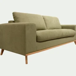 Canapé En Tissu|Canapé 3 Places*alinea Canapé 3 places conible en tissu Cosmo - kaki Vert