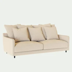 Canapé 4 Places*alinea Canapé 4 places convertible en tissu - roucas Beige