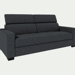 Canapé 3 Places|Canapé Convertible*alinea Canapé 3 places convertible en tissu pop avec matelas Bultex et accoudoirs 20cm - Gris anthracite
