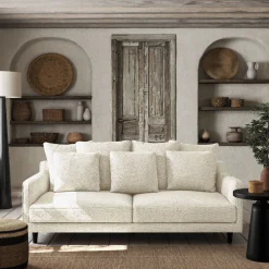 Canapé 4 Places*alinea Canapé 4 places convertible en tissu genesis - ventoux Blanc