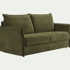 Canapé 4 Places*alinea Canapé 4 places convertible en tissu avec matelas densité 35kg/m3 - Vert cèdre