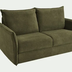 Canapé 4 Places*alinea Canapé 4 places convertible en tissu avec matelas densité 35kg/m3 - Vert cèdre