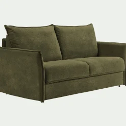 Canapé 3 Places|Canapé Convertible*alinea Canapé 3 places conible avec matelas en tissu densité 35kg/m3 - cèdre Vert