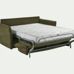 Canapé 3 Places|Canapé Convertible*alinea Canapé 3 places conible avec matelas en tissu densité 35kg/m3 - cèdre Vert