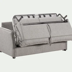 Canapé En Tissu|Canapé Convertible*alinea Canapé 3 places convertible en tissu Stella avec matelas densité 25kg/m3 - moyen Gris
