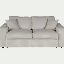 Canapé En Velours|Canapé 3 Places*alinea Canapé 3 places convertible en velours côtelé - roucas Beige