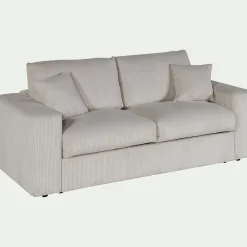 Canapé En Velours|Canapé 3 Places*alinea Canapé 3 places convertible en velours côtelé - roucas Beige