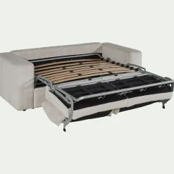 Canapé En Velours|Canapé 3 Places*alinea Canapé 3 places convertible en velours côtelé - roucas Beige