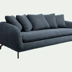 Canapé 4 Places*alinea Canapé 4 places convertible en tissu tramé - Bleu