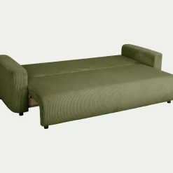 Canapé En Velours|Canapé 4 Places*alinea Canapé 4 places conible en velours côtelé - cèdre Vert