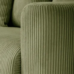 Canapé En Velours|Canapé 4 Places*alinea Canapé 4 places conible en velours côtelé - cèdre Vert