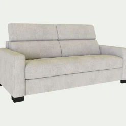 Canapé En Tissu|Canapé 2 Places*alinea Canapé 2 places convertible matelas Bultex en tissus monclar avec accoudoirs 15cm - roucas Beige