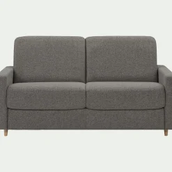 Canapé 3 Places*alinea Canapé 3 places convertible en tissu matelas densité 35kg/m3 - Gris anthracite