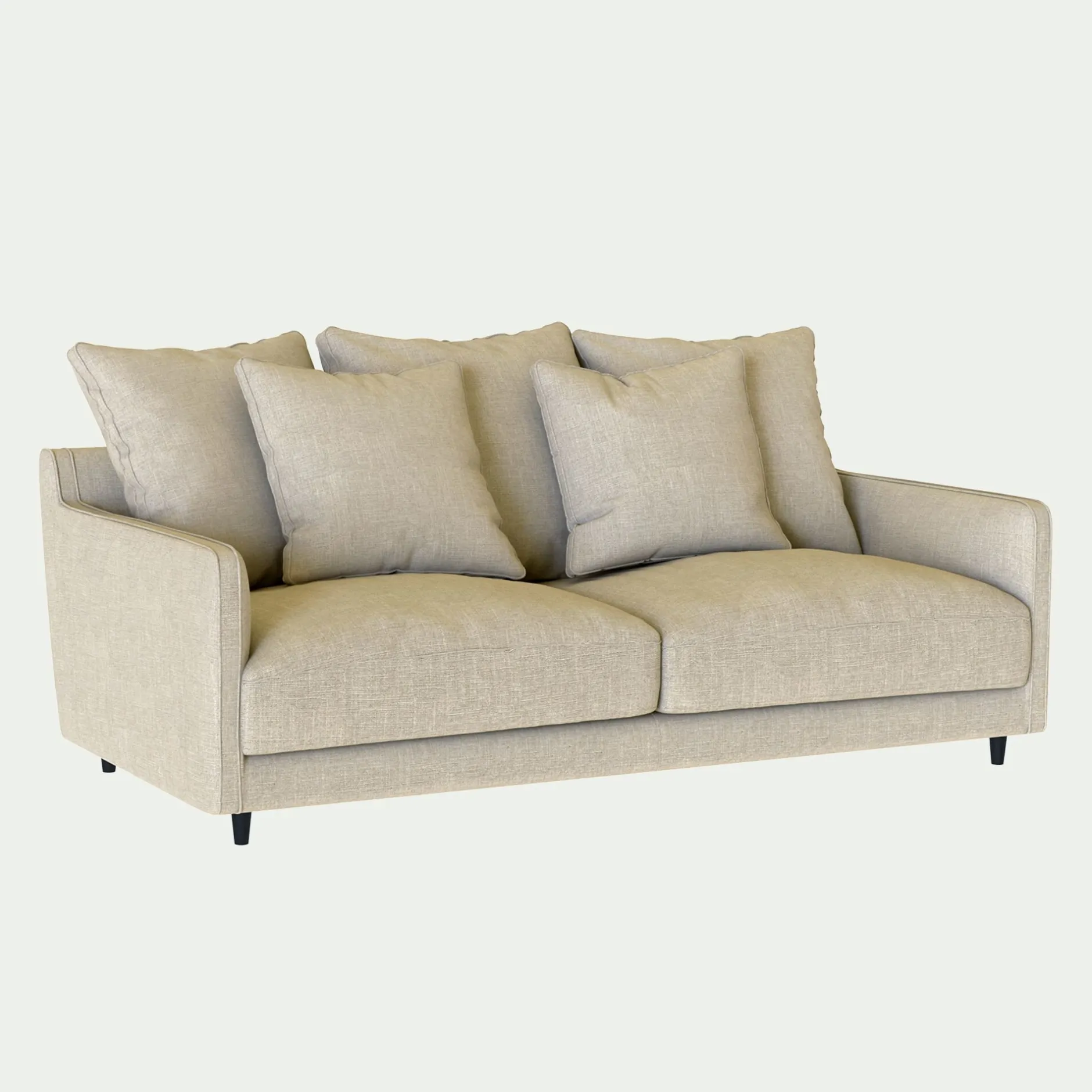 Canapé En Lin|Canapé En Tissu*alinea Canapé 3 places convertible tissu mixte - alpilles Beige