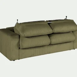 Canapé En Velours|Canapé 3 Places*alinea Canapé 3 places conible en velours côtelé - cèdre Vert