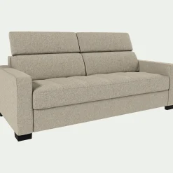 Canapé 3 Places*alinea Canapé 3 places convertible en tissus pop avec accoudoirs 15cm - Beige