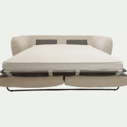 Canapé En Tissu|Canapé 3 Places*alinea Canapé 3 places convertible en tissu Nature - écru Blanc