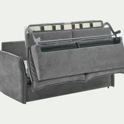 Canapé En Tissu|Canapé 3 Places*alinea Canapé 3 places convertible en tissu avec matelas densité 25kg/m3 - restanque Gris