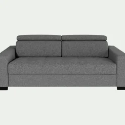 Canapé En Tissu|Canapé 3 Places*alinea Canapé 3 places convertible en tissu avec accoudoirs 20cm - Gris