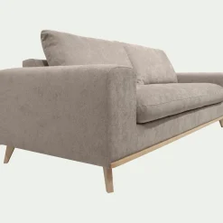 Canapé En Tissu|Canapé 3 Places*alinea Canapé 3 places convertible en tissu storm - taupe Gris