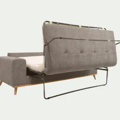 Canapé En Tissu|Canapé 3 Places*alinea Canapé 3 places convertible en tissu storm - taupe Gris