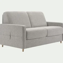 Canapé 4 Places*alinea Canapé 4 places convertible en tissu matelas densité 25kg/m3 - borie Gris