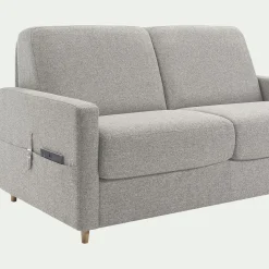 Canapé 4 Places*alinea Canapé 4 places convertible en tissu matelas densité 25kg/m3 - borie Gris