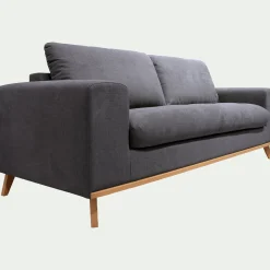 Canapé En Tissu|Canapé Convertible*alinea Canapé 3 places convertible en tissu Cosmo - anthracite Gris