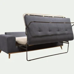 Canapé En Tissu|Canapé Convertible*alinea Canapé 3 places convertible en tissu Cosmo - anthracite Gris