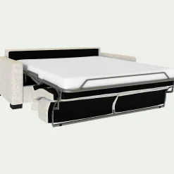 Canapé En Tissu|Canapé 3 Places*alinea Canapé 3 places convertible en tissu genesis avec accoudoirs 15cm - ventoux Blanc