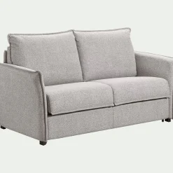 Canapé En Tissu|Canapé 4 Places*alinea Canapé 4 places convertible en tissu Sogno avec matelas densité 35kg/m3 - borie Gris