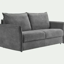 Canapé 3 Places*alinea Canapé 3 places convertible en tissu avec matelas densité 35kg/m3 - restanque Gris